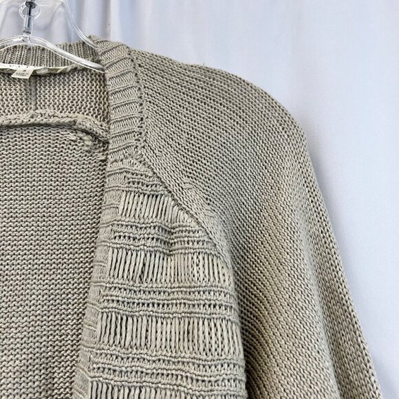 Cyrus Women’s 3/4 Sleeve Open Front Knit Cardigan Beige Small - Picture 3 of 9